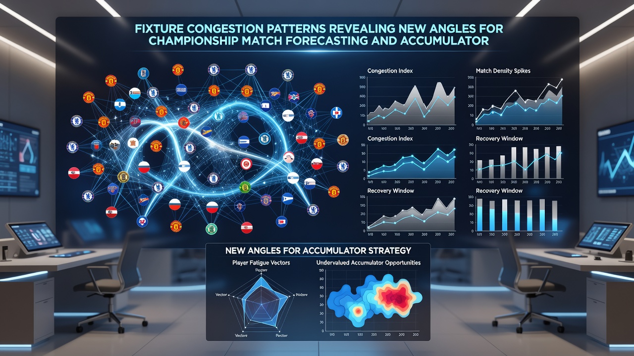 Data visualisation showing championship team performance metrics during congested versus normal fixture periods