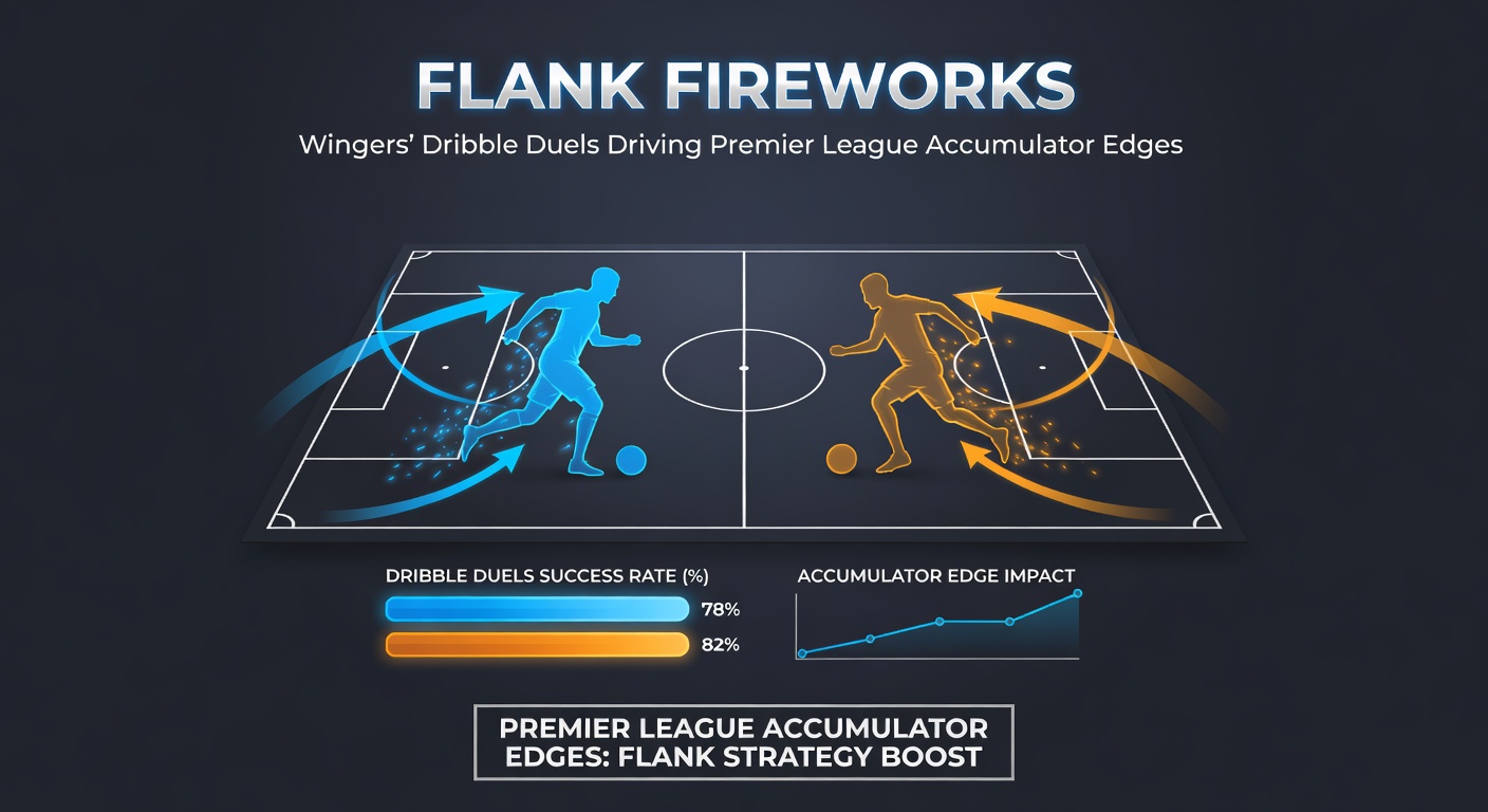 Dynamic graphic overlay of Premier League dribble heatmaps from the 2025-26 season, showing concentrations on flanks and correlations to goal-scoring opportunities in accumulator-relevant matches